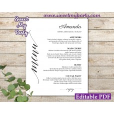 Calligraphy menu cards template, Modern menu card template, (27a) Calligraphy menu cards template, Modern menu card template, (27a)
